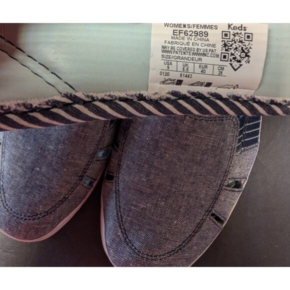 Grasshoppers Janis Fisherman Canvas Sneakers WOMENS 9 Blue White Slip On Cruise - Picture 11 of 11